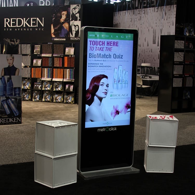 metroclick loreal trade show interactive kiosk sytem