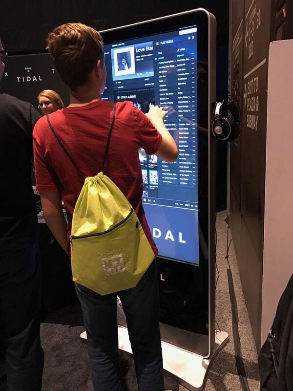 tidal interactive listening booth kiosk metroclick